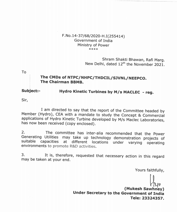 MoP Recommendation Letter