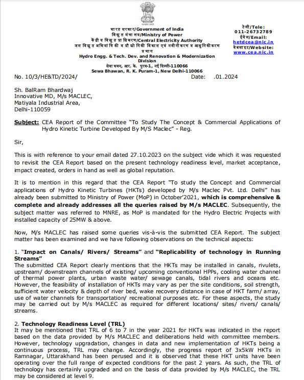 CEA TRL-9 Letter
