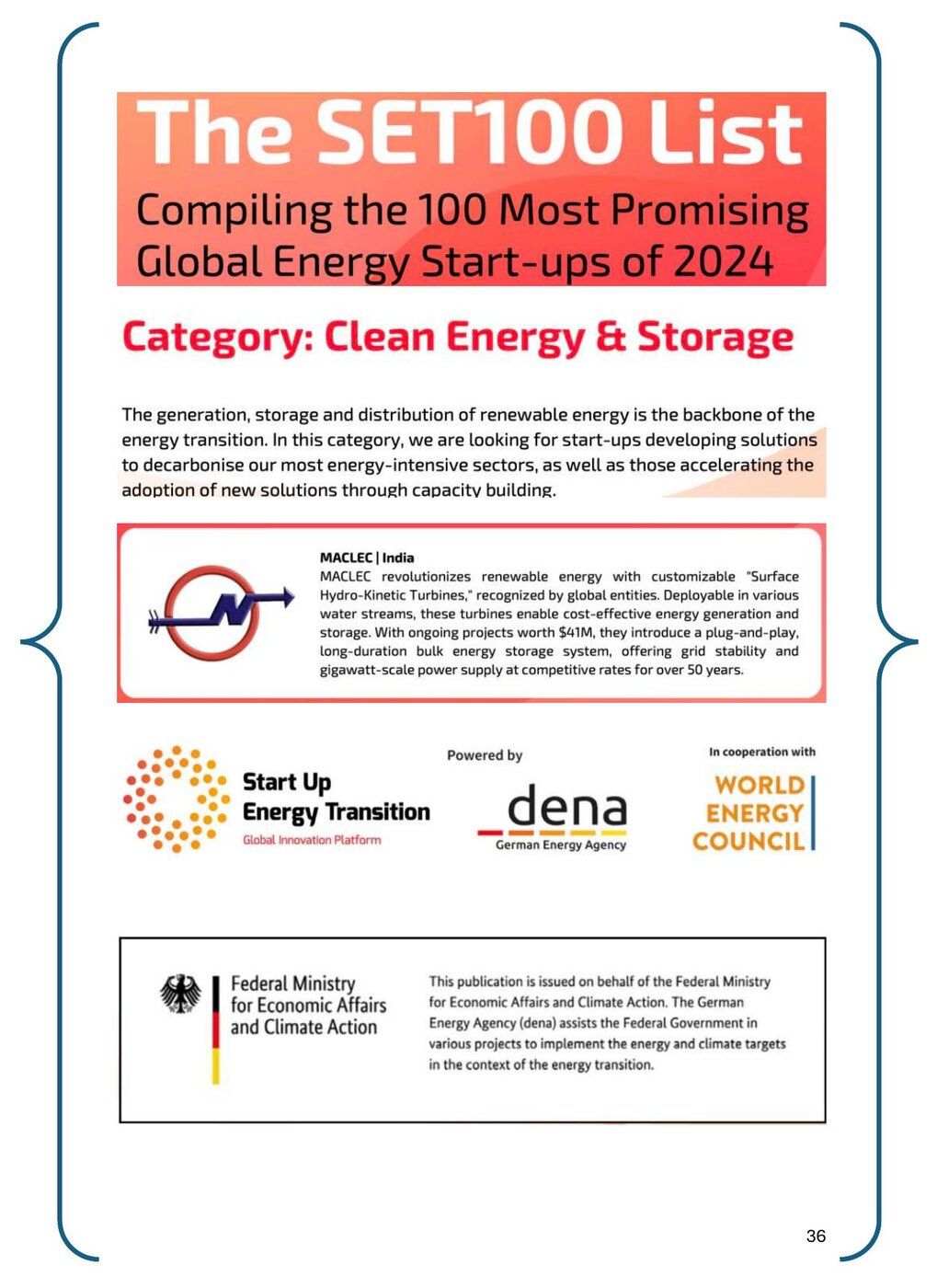 The SET100 List 2024 - Clean Energy and Storage