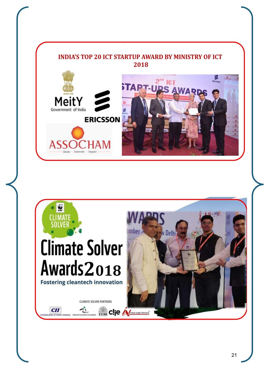 India's Top 20 ICT Startup Award 2018