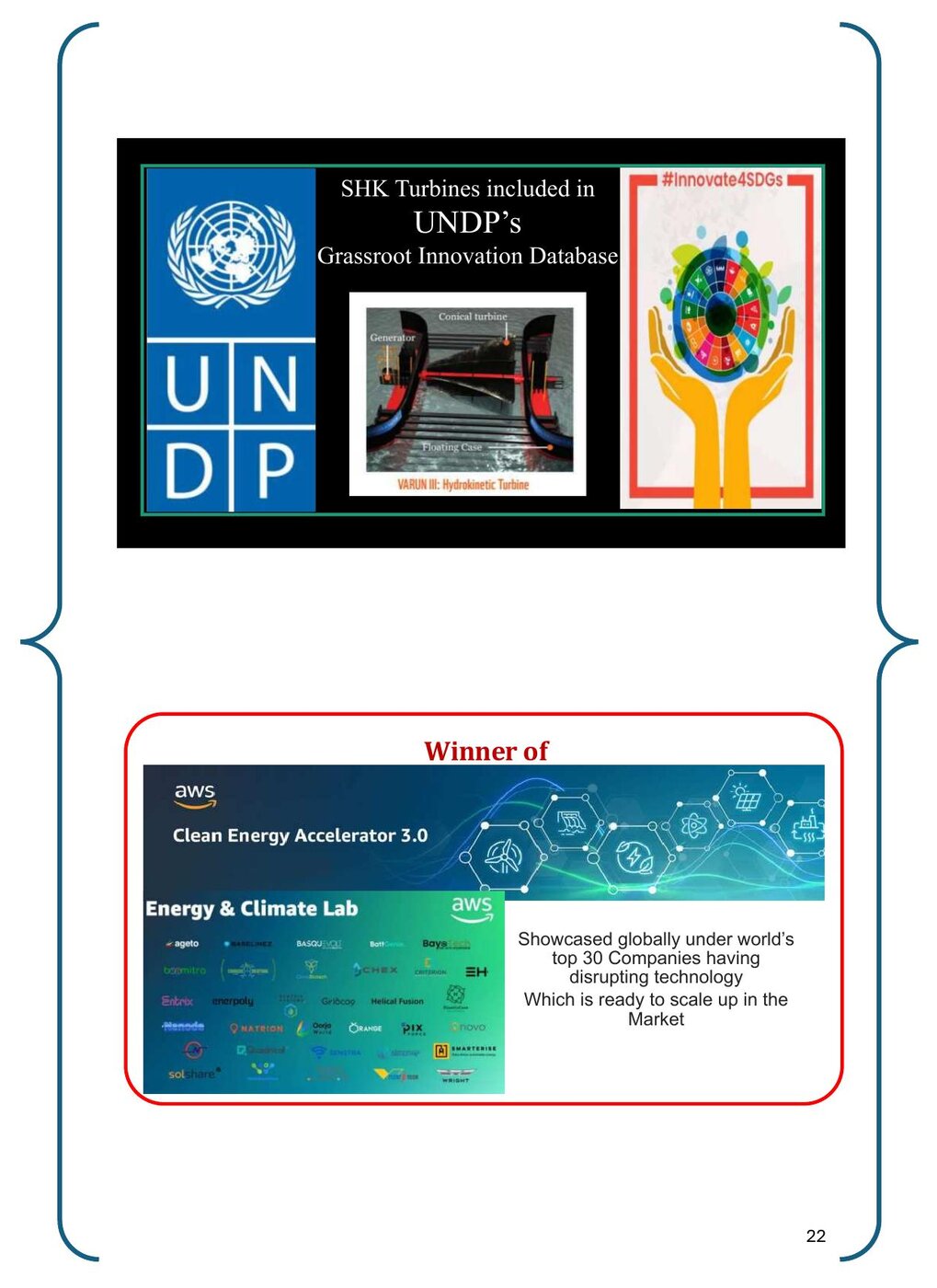UNDP Grassroot Innovation Database and AWS Clean Energy Accelerator