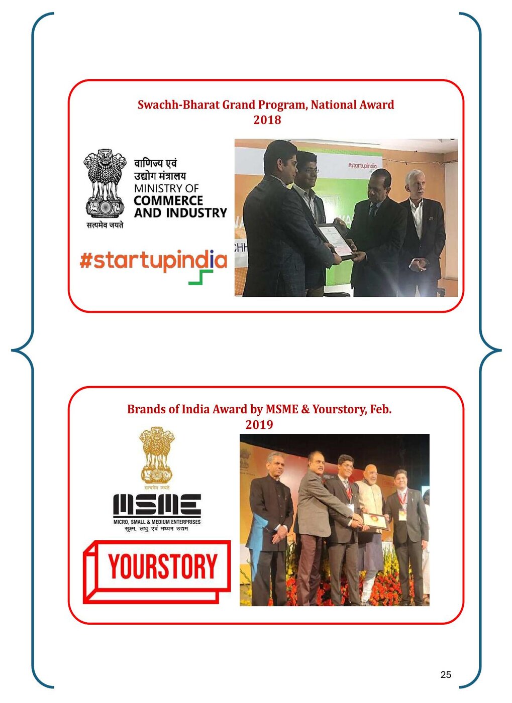 Swachh-Bharat Grand Program Award and Brands of India Award
