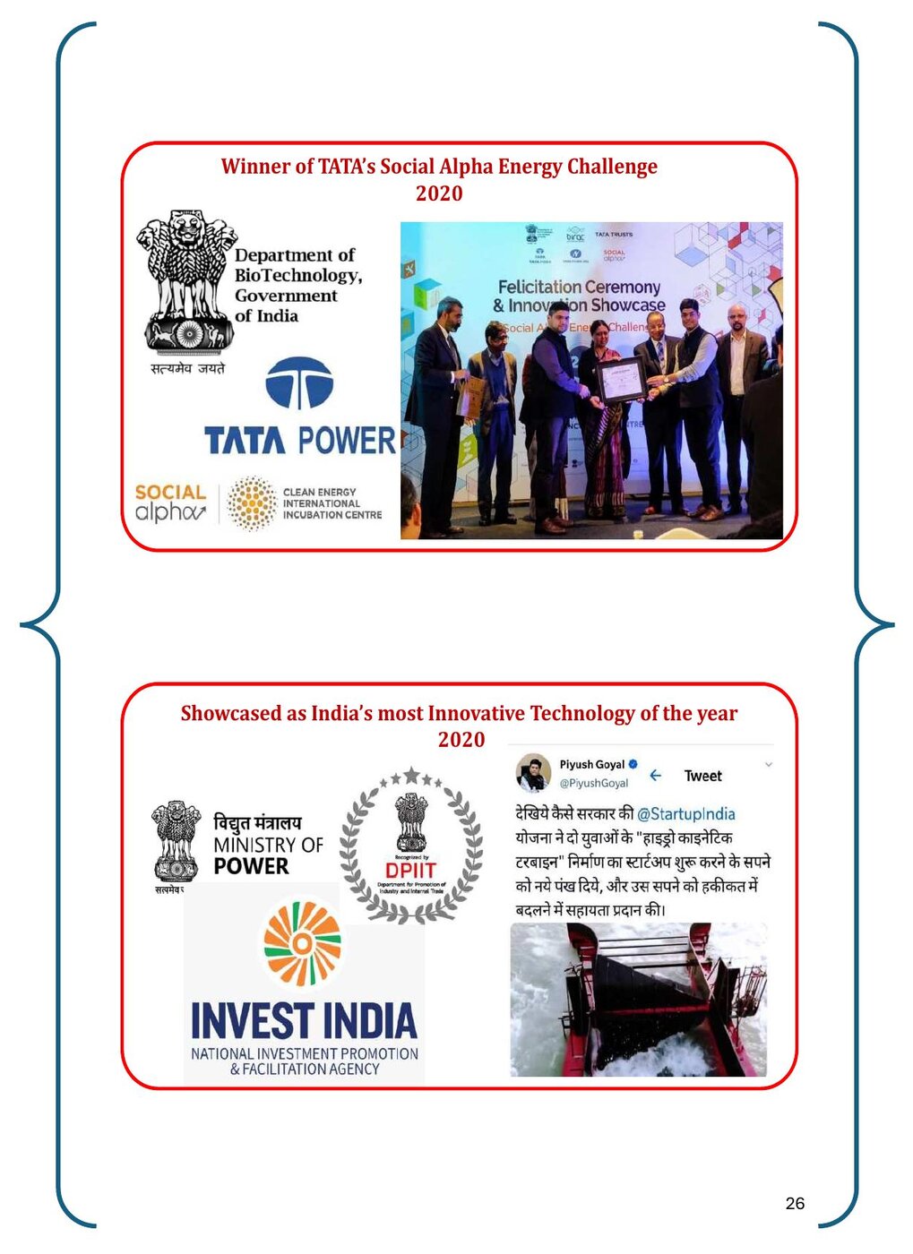 TATA Social Alpha Energy Challenge winner and India's most innovative technology 2020